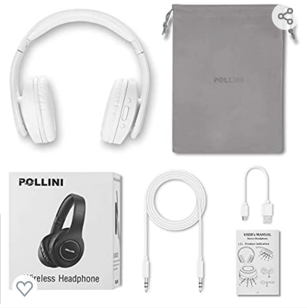 Bluetooth Foldable Headphones with Soft Memory-Protein Earmuffs
